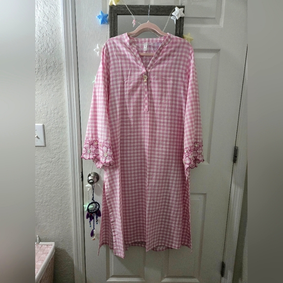 Ethnc.pk Dresses & Skirts - Pink Gingham 2pc Set from Ethnic.pk